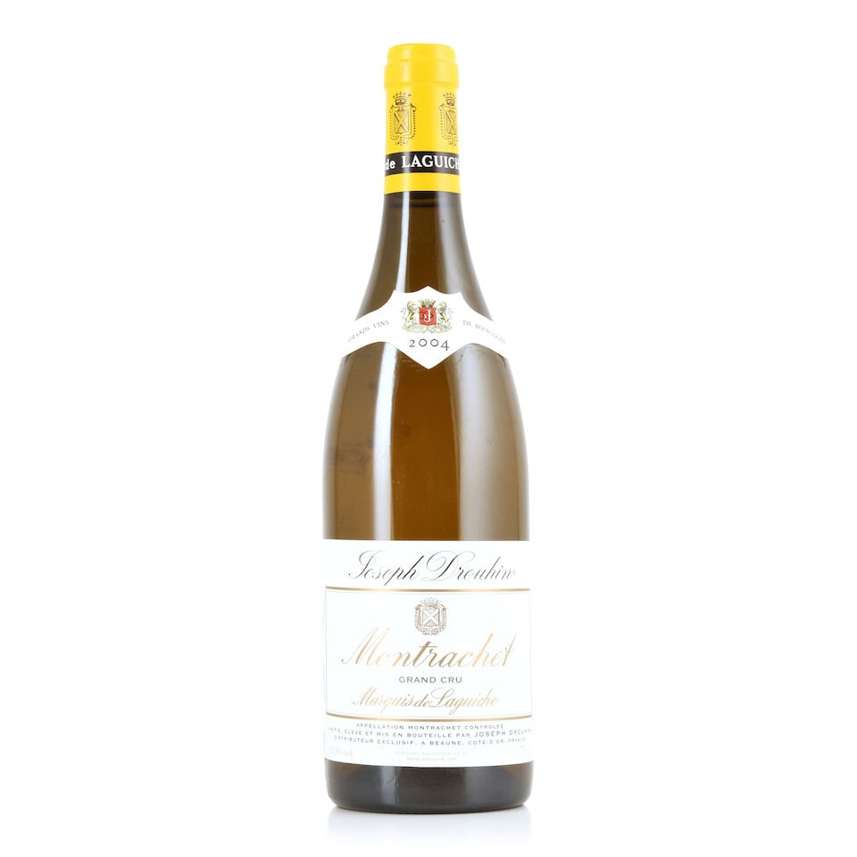 Joseph Drouhin, Montrachet Marquis de Laguiche, 2004 (1 x 750ml): Joseph Drouhin, Montrachet Marquis de Laguiche, 2004 (1 x 750ml) Region: Côte de Beaune Label: lightly bin-soiled & peeling For further information on this lot please visit Bonhams.com For furthe