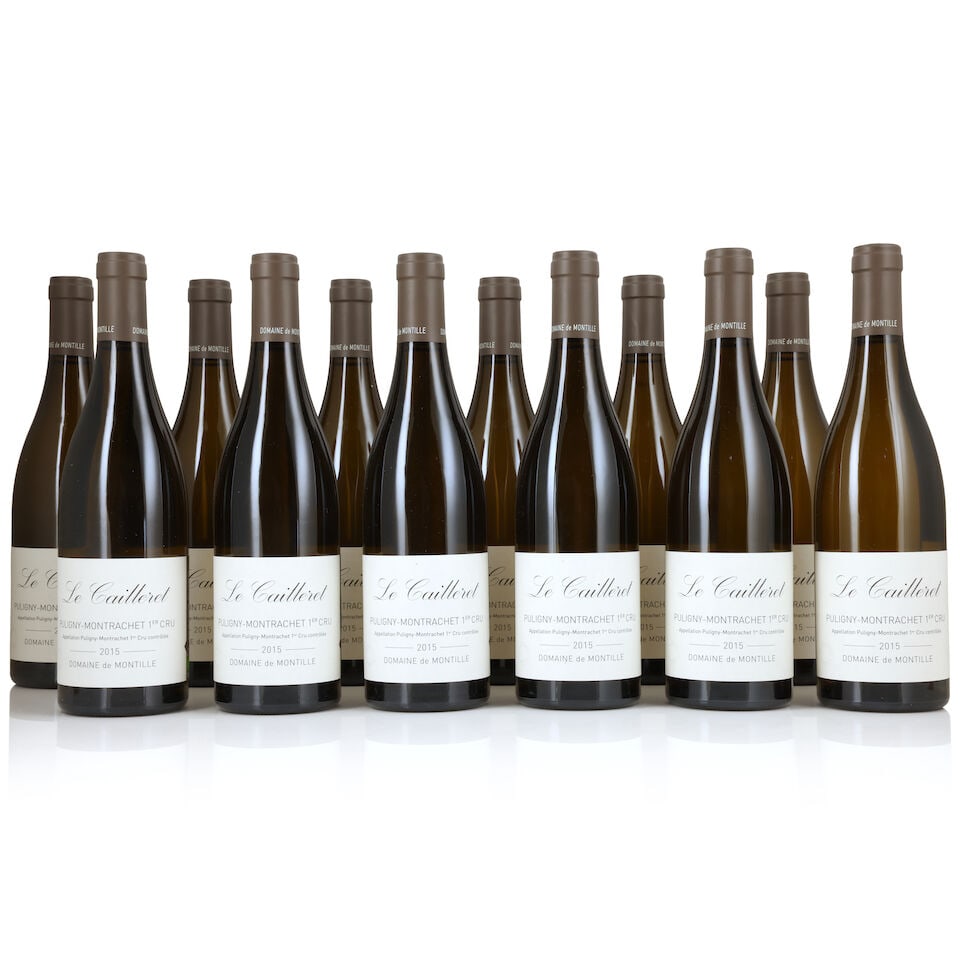 Domaine de Montille, Puligny-Montrachet 1er Cru Le Cailleret, 2015 (12 x 750ml): Domaine de Montille, Puligny-Montrachet 1er Cru Le Cailleret, 2015 (12 x 750ml) Region: Côte de Beaune Label: 1 lightly bin-soiled, 1 slightly creased Packaging: 2 x original carton (lightly damp