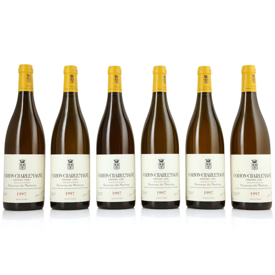 Bonneau du Martray, Corton-Charlemagne, 1997 (6 x 750ml): Bonneau du Martray, Corton-Charlemagne, 1997 (6 x 750ml) Region: Côte de Beaune Label: 1 lightly marked Packaging: original carton (damp-affected) For further information on this lot please visit