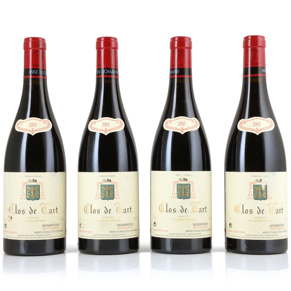 Mommessin, Clos de Tart, 2005 (4 x 750ml): Mommessin, Clos de Tart, 2005 (4 x 750ml) Region: Côte de Nuits Label: nicked labels For further information on this lot please visit Bonhams.com For further information about this lot please
