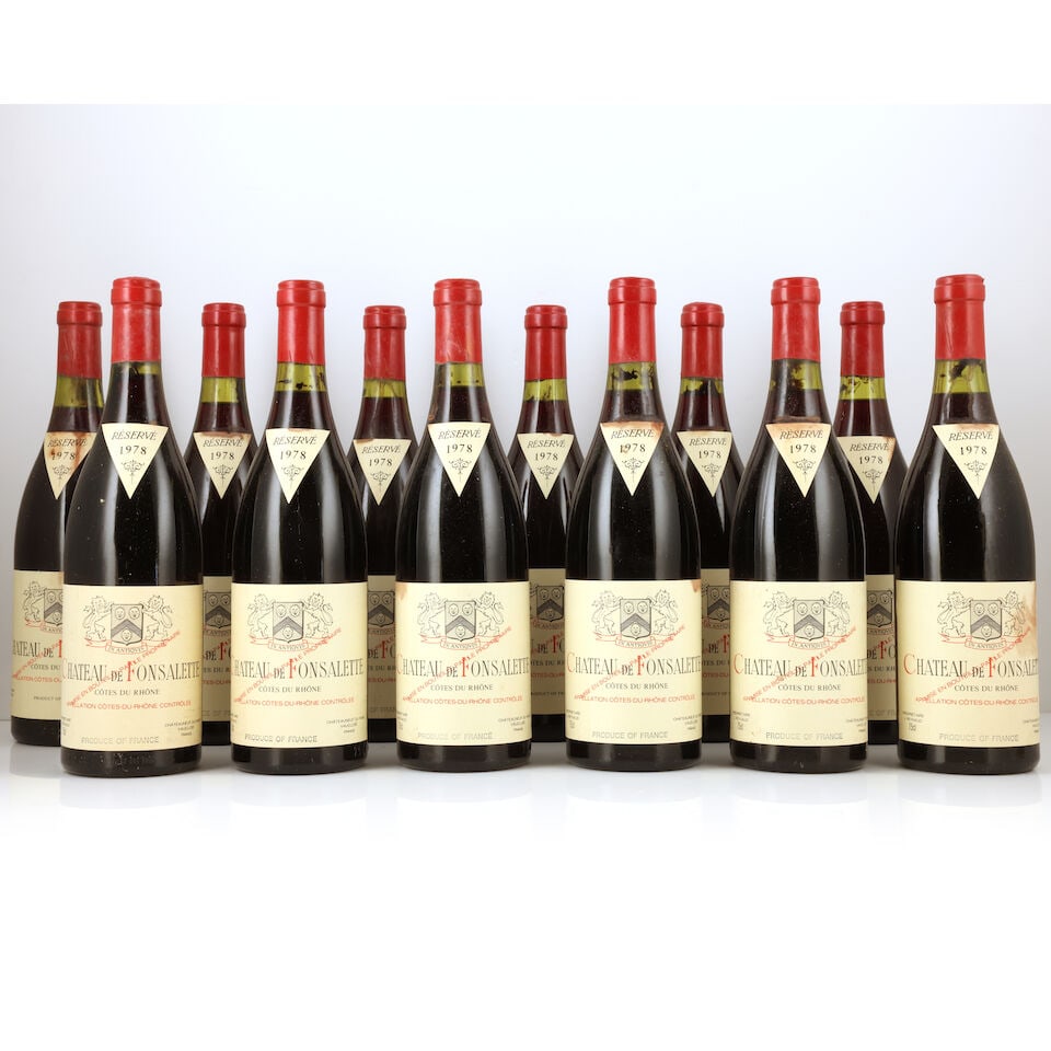 Château Rayas, Château de Fonsalette, Côtes du Rhône, 1978 (12 x 750ml) (1 of 3)