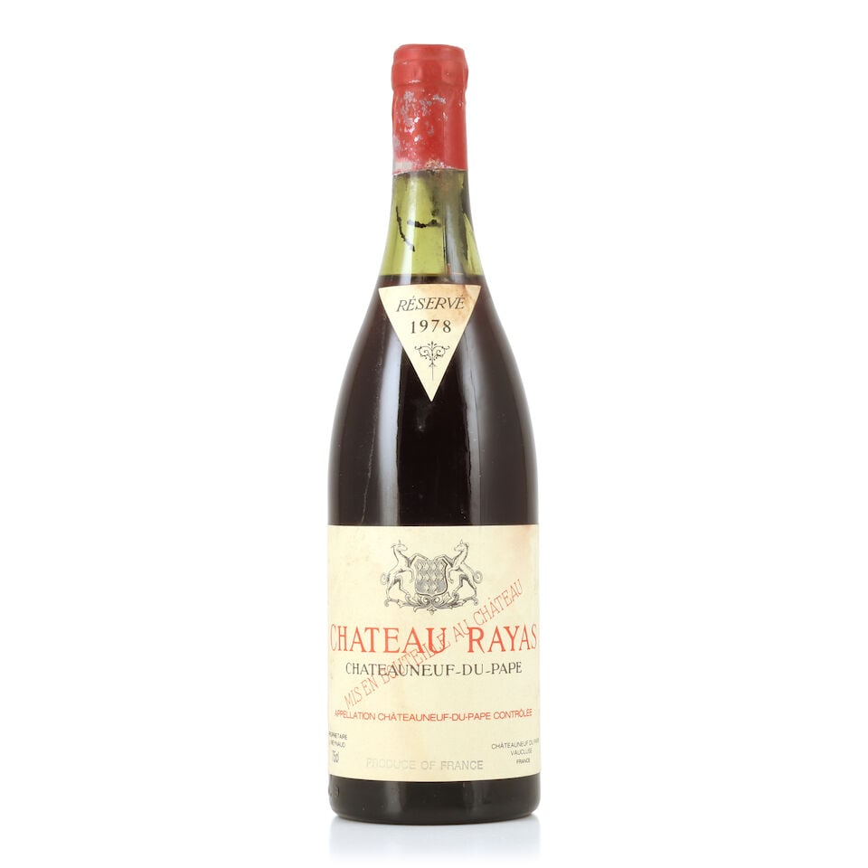 Château Rayas, Châteauneuf-du-Pape, 1978 (1 x 750ml): Château Rayas, Châteauneuf-du-Pape, 1978 (1 x 750ml) Region: Rhône Valley Fill Level: 4cm Capsule: badly corroded Label: bin-soiled & damp-stained For further information on this lot pl