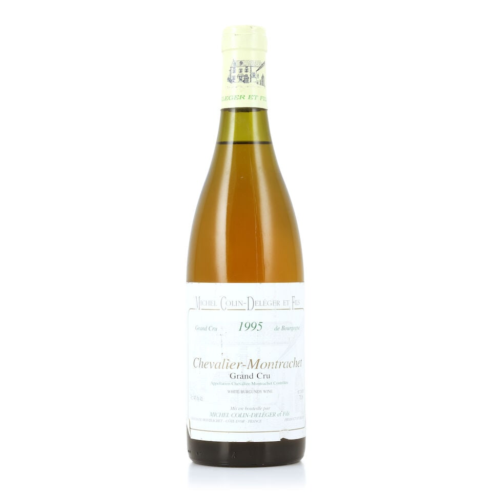 Domaine Michel Colin-Deléger, Chevalier-Montrachet, 1995 (1 x 750ml): Domaine Michel Colin-Deléger, Chevalier-Montrachet, 1995 (1 x 750ml) Region: Côte de Beaune Capsule: slightly worn Label: bin-soiled, nicked & peeling For further information on this lot ple