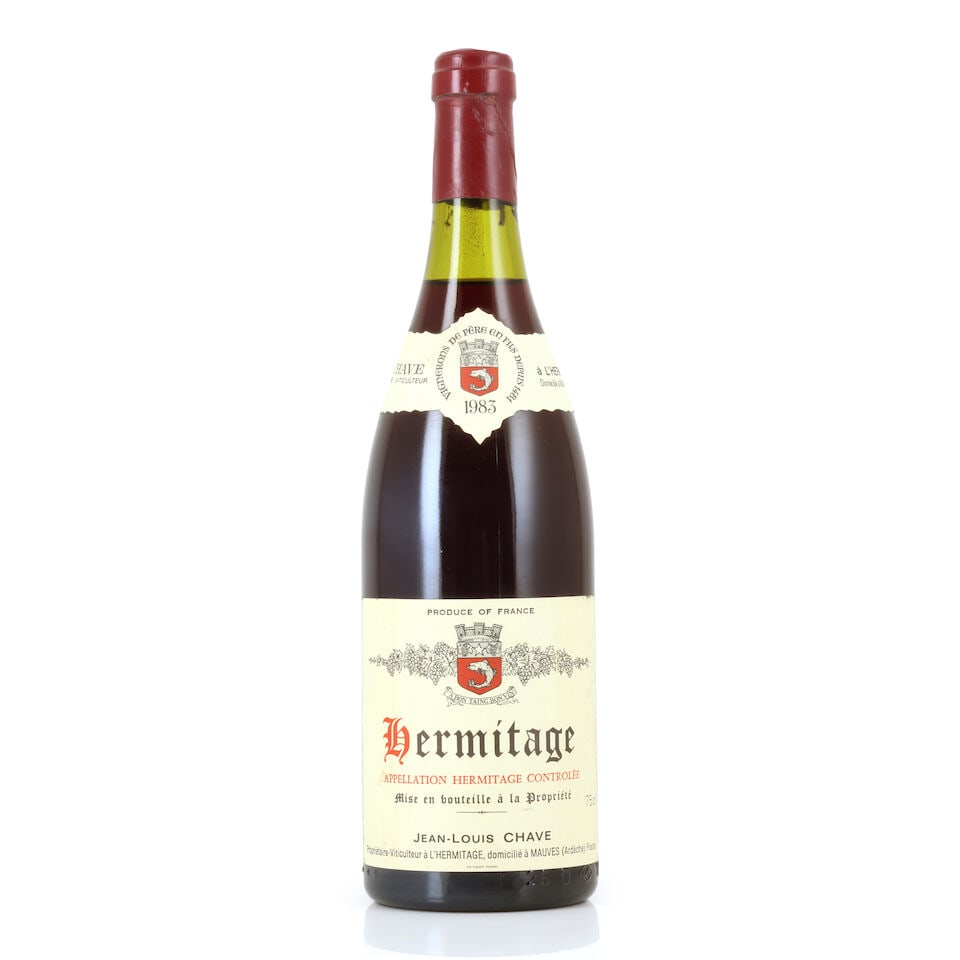 Domaine Jean-Louis Chave, Hermitage, 1983 (1 x 750ml): Domaine Jean-Louis Chave, Hermitage, 1983 (1 x 750ml) Region: Rhône Valley Fill Level: 3cm Capsule: slightly worn Label: lightly bin-soiled & nicked For further information on this lot please vis