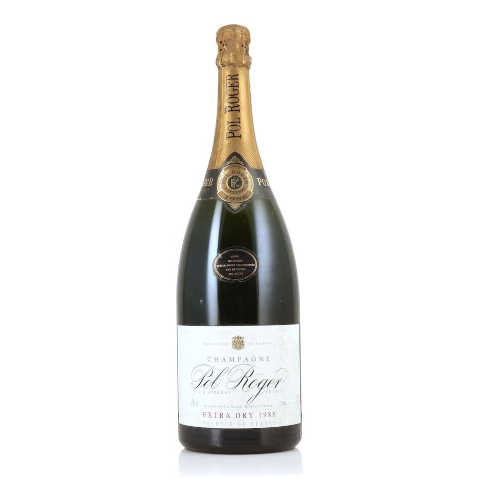 Pol Roger, Extra Dry, 1986 (1 x 1500ml): Pol Roger, Extra Dry, 1986 (1 x 1500ml) Region: Champagne Fill Level: lightly corroded & worn Label: bin-soiled & lightly damp-affected For further information on this lot please visit Bonhams.com For