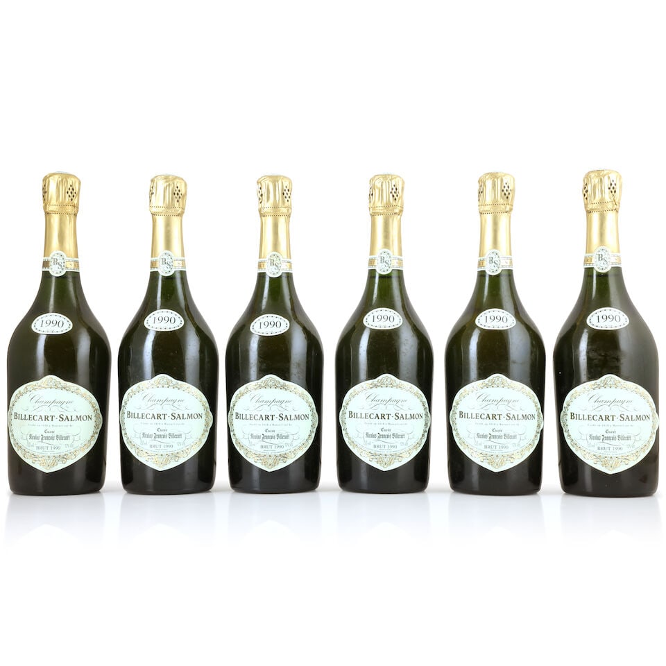 Billecart-Salmon, Cuvée Nicolas François Billecart, 1990 (6 x 750ml): Billecart-Salmon, Cuvée Nicolas François Billecart, 1990 (6 x 750ml) Region: Champagne Label: very lightly damp-affected Packaging: original carton (lightly damp-affected) For further inform