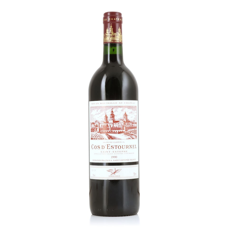 Château Cos d'Estournel, 1990 (1 x 750ml): Château Cos d'Estournel, 1990 (1 x 750ml) Region: St. Estèphe Fill Level: into neck For further information on this lot please visit Bonhams.com For further information about this lot please