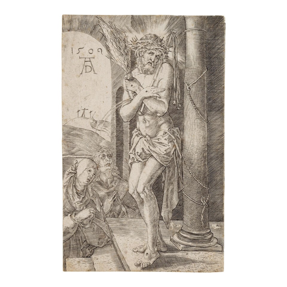 Albrecht Dürer (German, 1471-1528) The Man of Sorrows standing by a Column, from The Engrav...: Albrecht Dürer (German, 1471-1528) The Man of Sorrows standing by a Column, from The Engraved Passion (Bartsch 3; Hollstein 3; Schoch, Mende & Scherbaum 45) Engraving, 1509, on thin laid paper, a