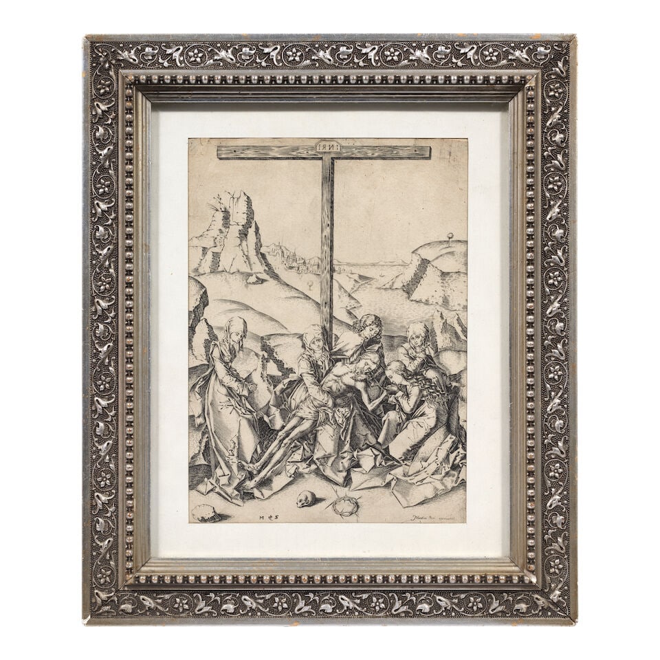 Anonymous, after Master BM The Lamentation Engraving, on laid paper, published by Maarten Peete... - 2