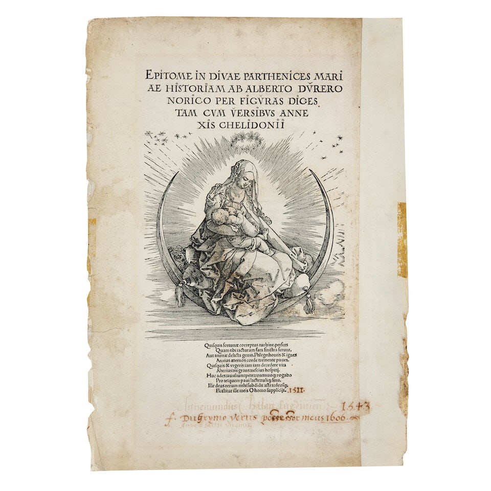 Albrecht Dürer (German, 1471-1528) The Virgin on the Crescent, title page from The Life of ... - 3