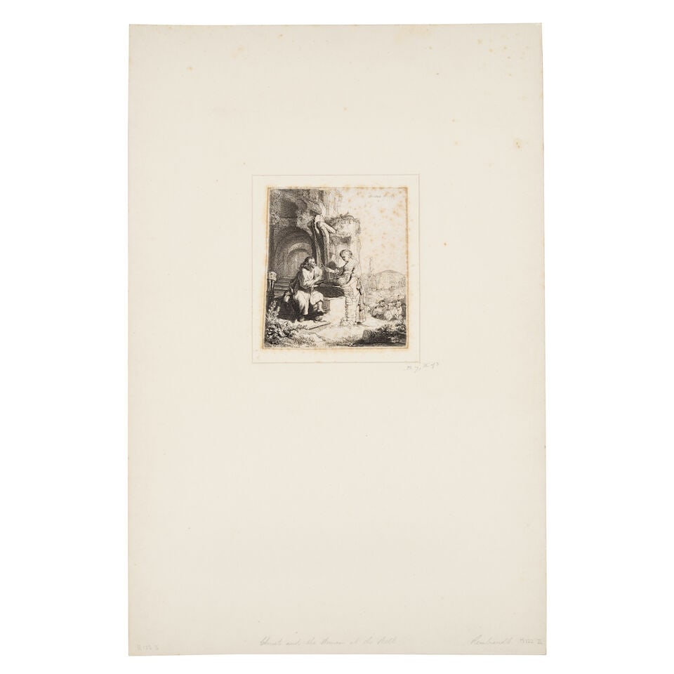 Rembrandt Harmensz van Rijn (Dutch, 1606-1669) Christ and the Woman of Samaria among Ruins Etchi... - 2