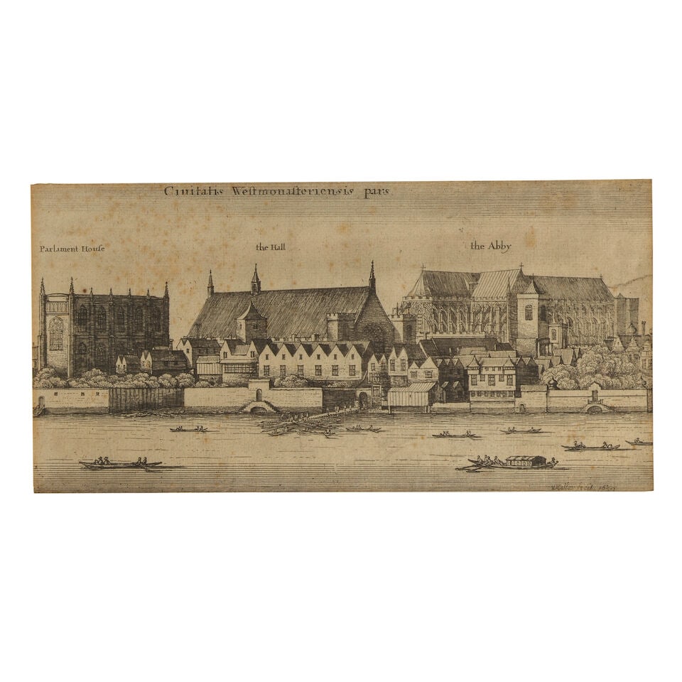 Wenceslaus Hollar (Czech, 1607-1677) London Views - six etchings New Palace Yard with Westminste... - 4