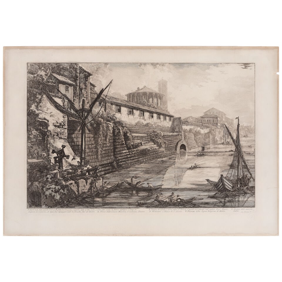 Giovanni Battista Piranesi (Italian, 1720-1778) A Group of Five Etchings One plate from Antichit... - 3