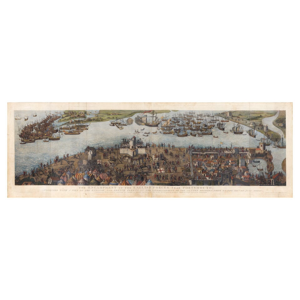 James Basire (British, 1730-1802) The Encampment of the English Forces near Portsmouth Engraving... - 2