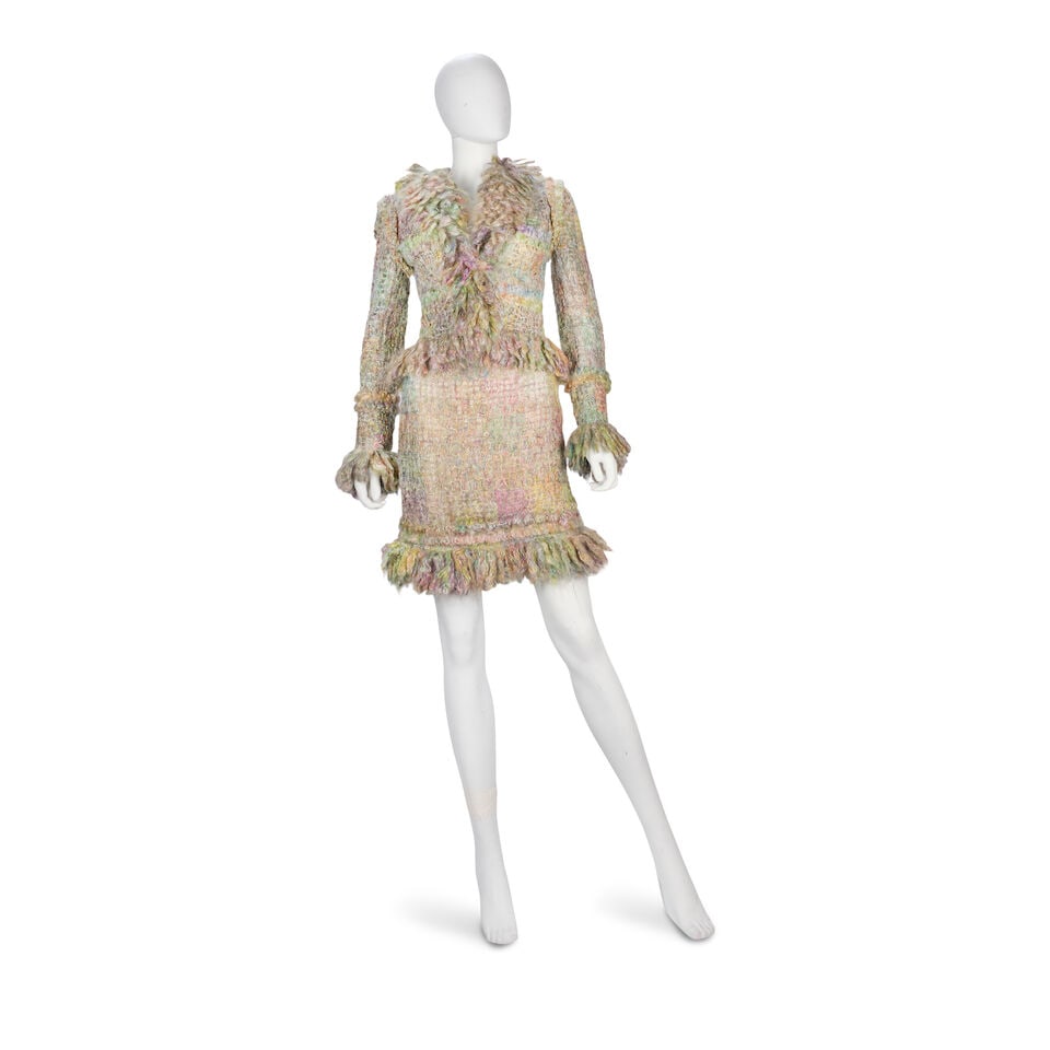 Chanel: a Pastel Rainbow Mohair Skirt Suit Autumn 2003, Runway Look 31 (1 of 2)