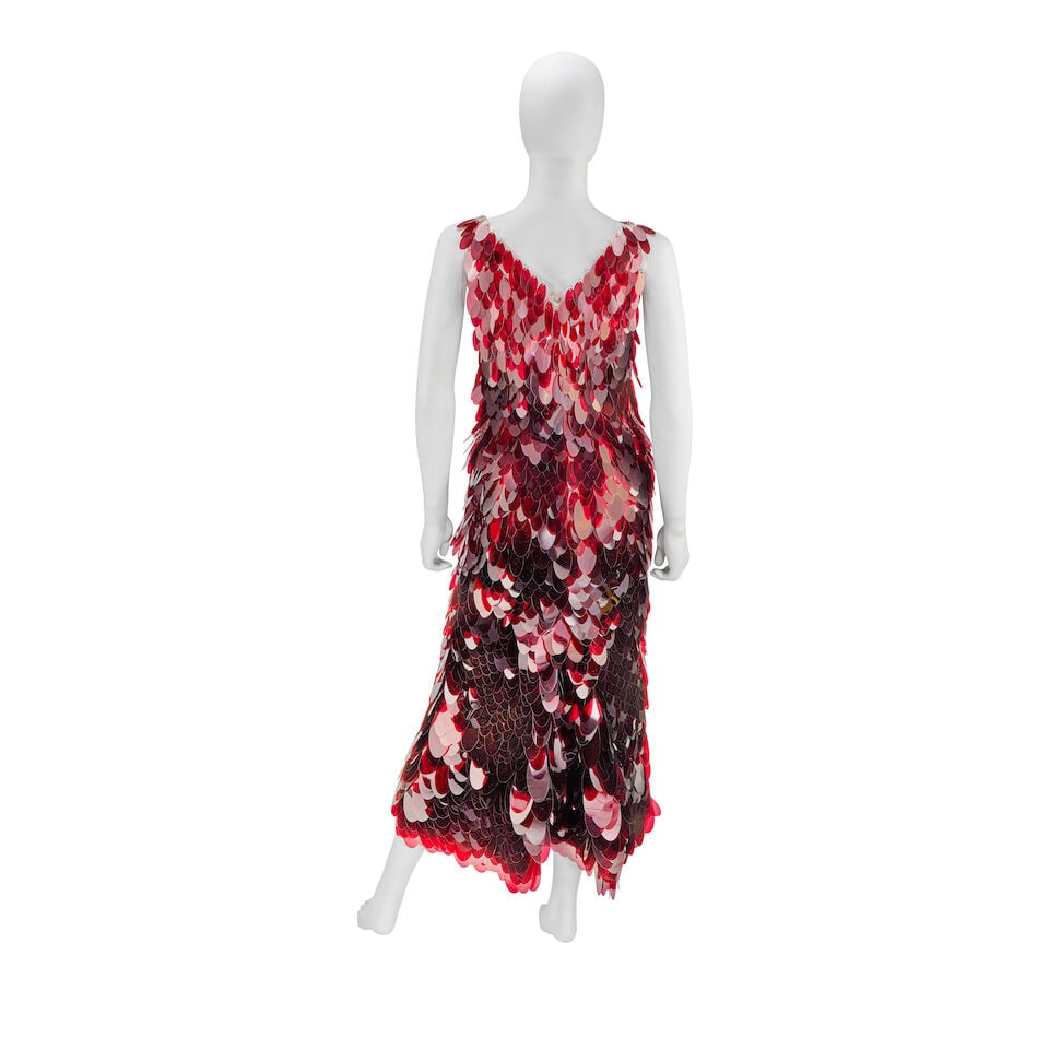 Paco Rabanne: a Deep Red Paillette Cocktail Dress Autumn/Winter 2020 (includes original tag) - 2