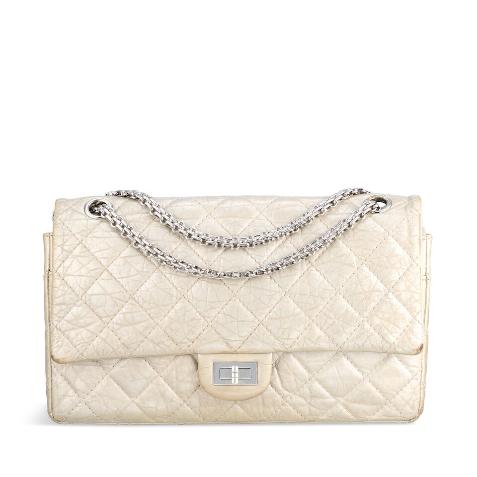 Chanel: a Metallic Gold Medium Reissue Double Flap Bag 2011-12 (includes serial sticker) (1 of 2)