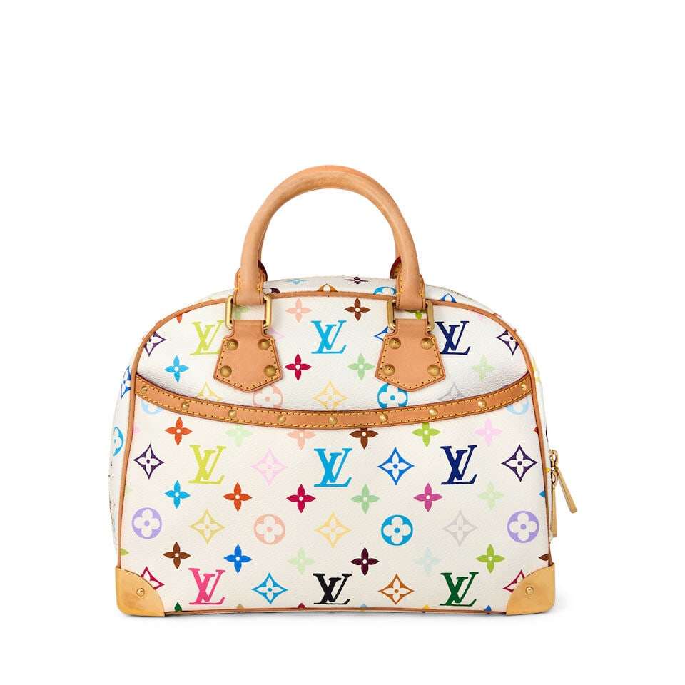 Louis Vuitton x Takashi Murakami: a White Multicolour Trouville 2004 (includes booklet and dust ... (1 of 2)