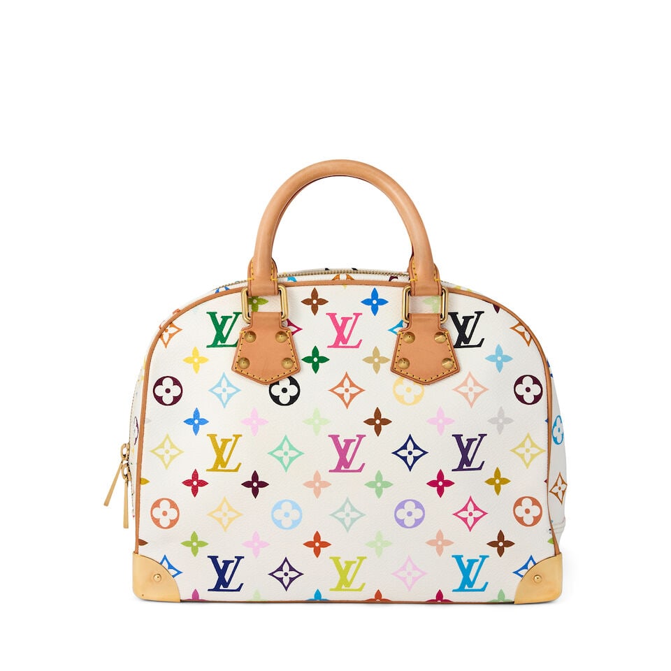 Louis Vuitton x Takashi Murakami: a White Multicolour Trouville 2004 (includes booklet and dust ... - 2