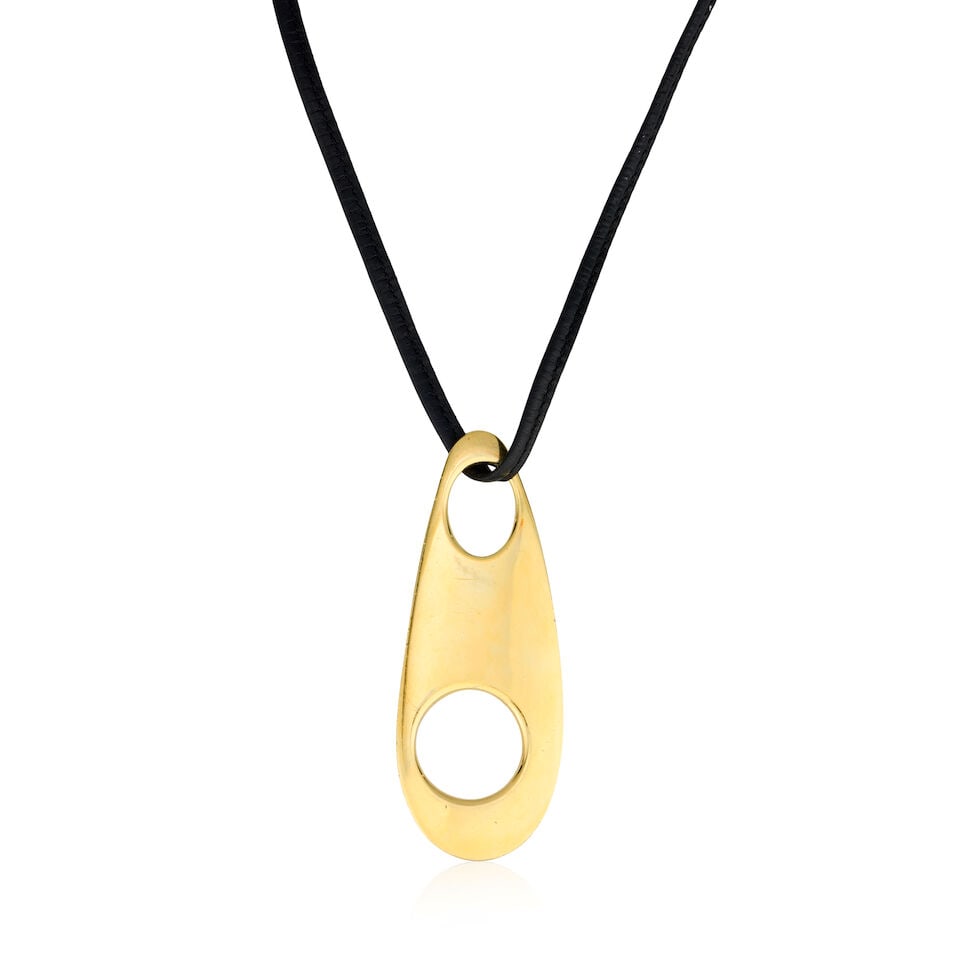 Gucci: a Silver Gilt Pendant Necklace Autumn 1996 (includes pouch and box) (1 of 1)