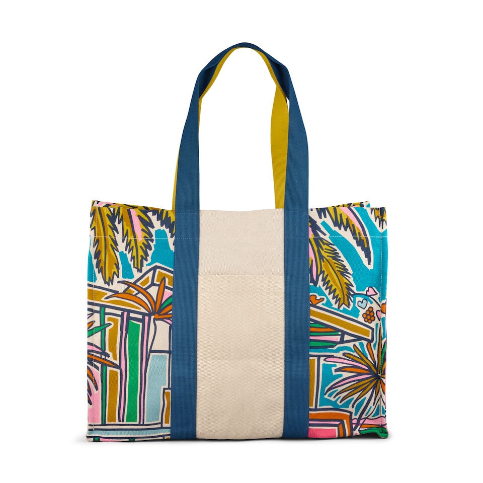 Hermès: a Toile Vue Sur La Dune Beach Bag (1 of 2)
