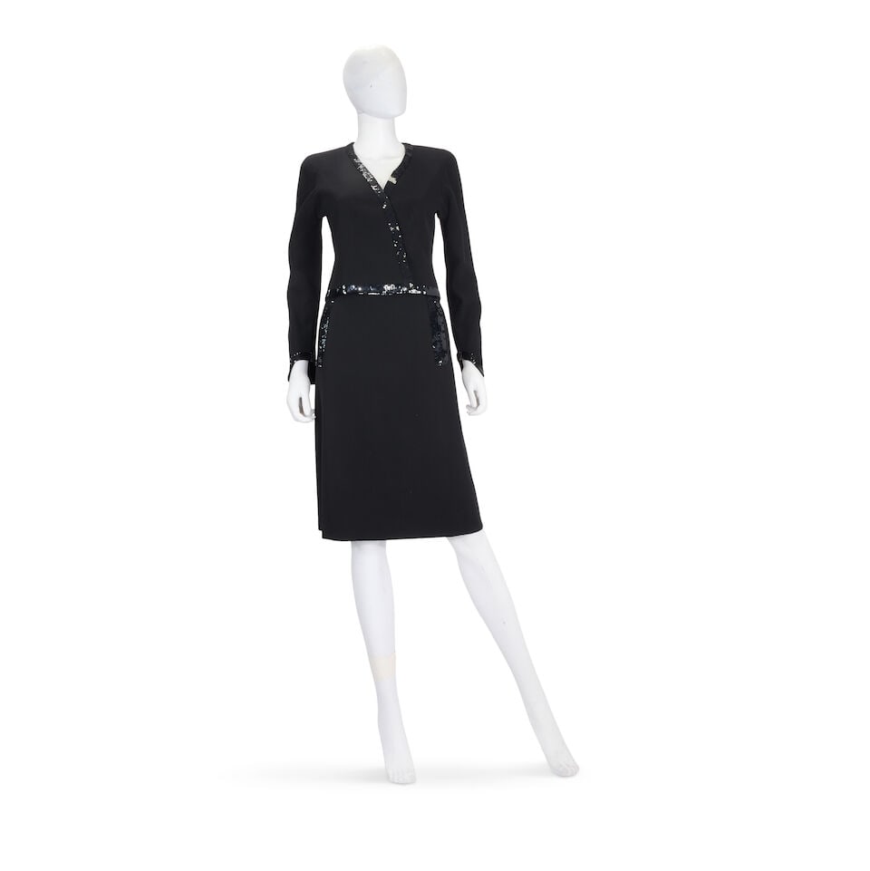 Chanel: a Black Wool and Sequin Skirt Suit Autumn 2000 (1 of 2)