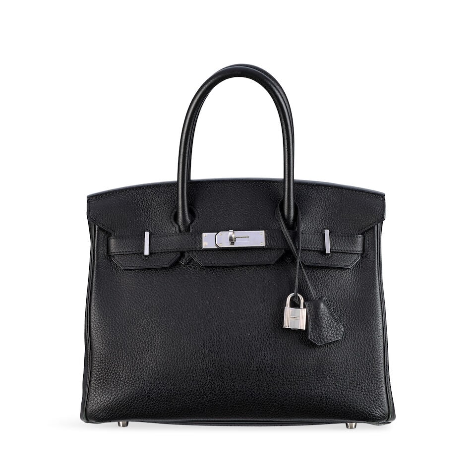 Hermès: a Black Clemence Leather Birkin 30 2016 (includes padlock, keys, cloche, dust bags,... (1 of 2)