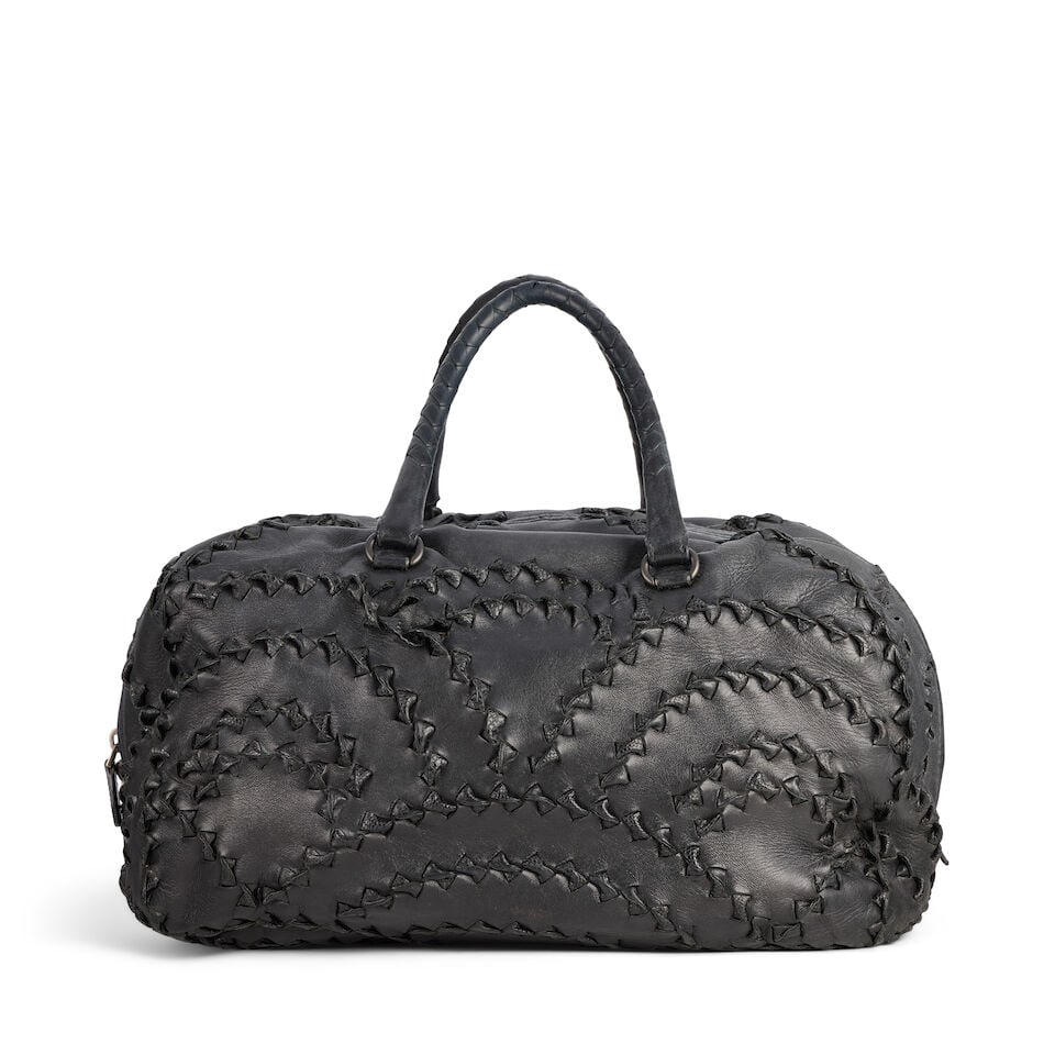 Bottega Veneta: a Black Intrecciato Karung San Marco Boston Bag Autumn 2009 (1 of 2)