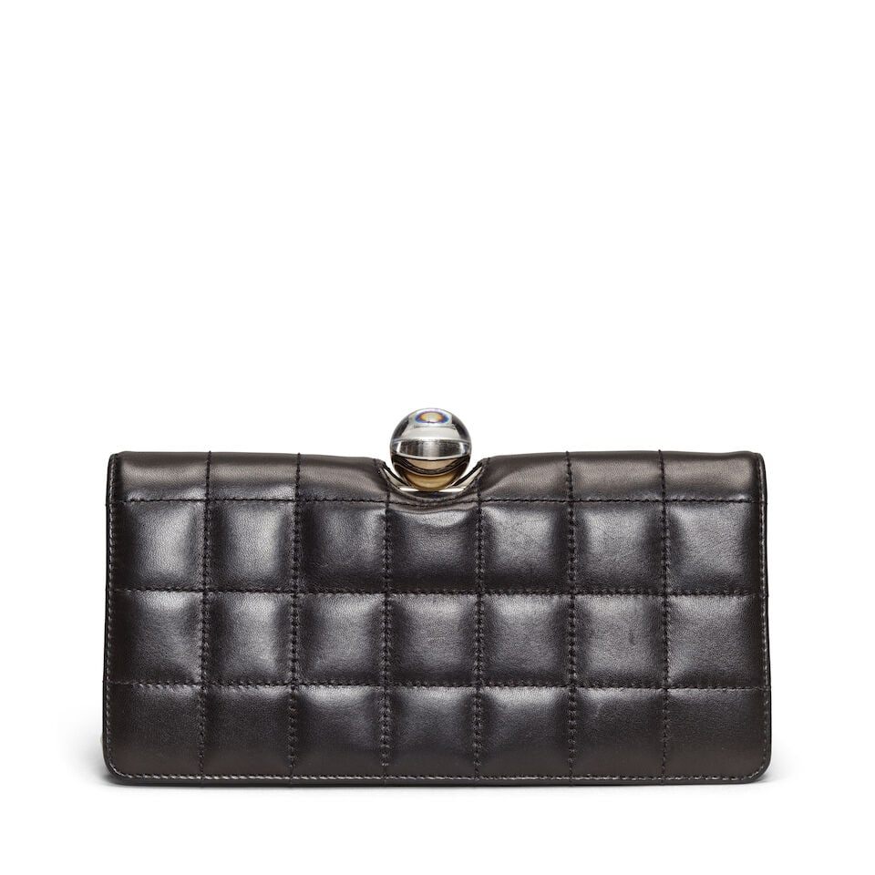 Chanel: a Black and White Crystal Ball Clutch Bag 2004-05 (includes serial sticker and dust bag) (1 of 3)