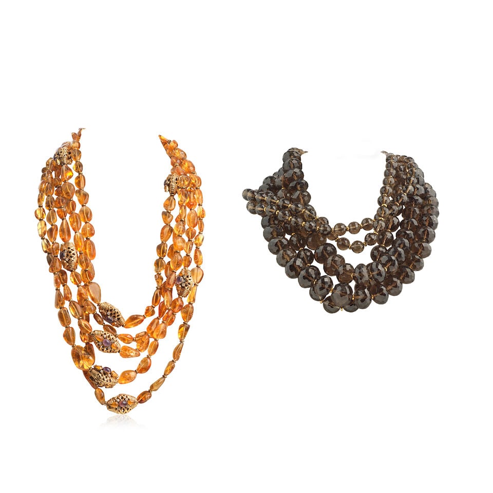 Iradj Moini: Two Glass Necklaces 1990s (1 of 6)