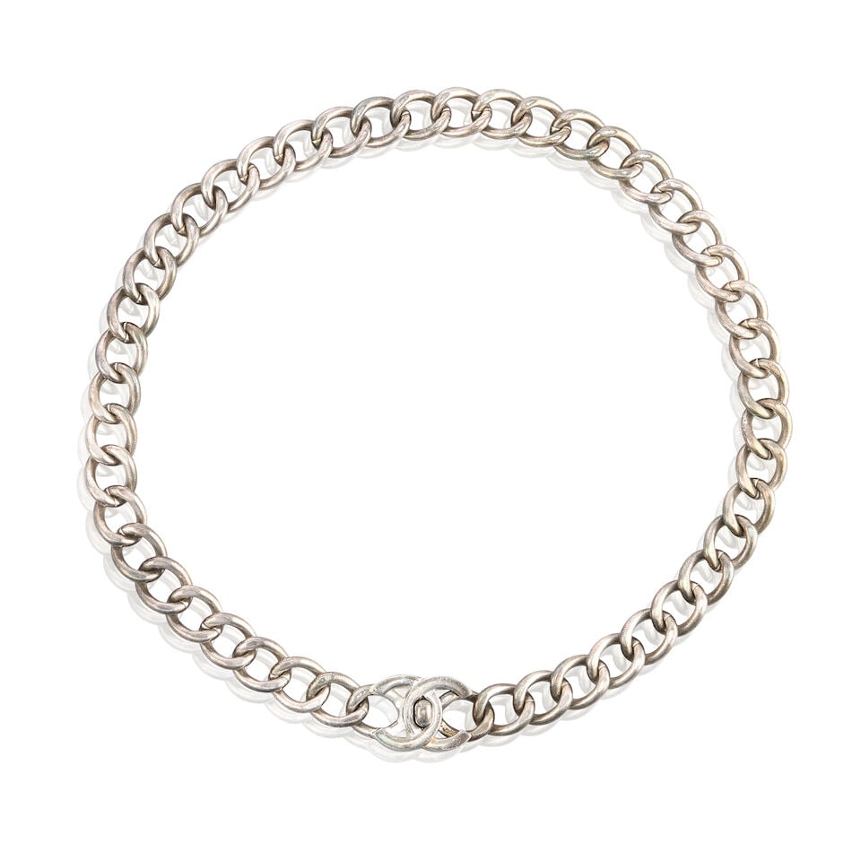 Chanel: a Silver Metal Chunky Twist-Lock CC Belt/Necklace Autumn 1996 (1 of 2)