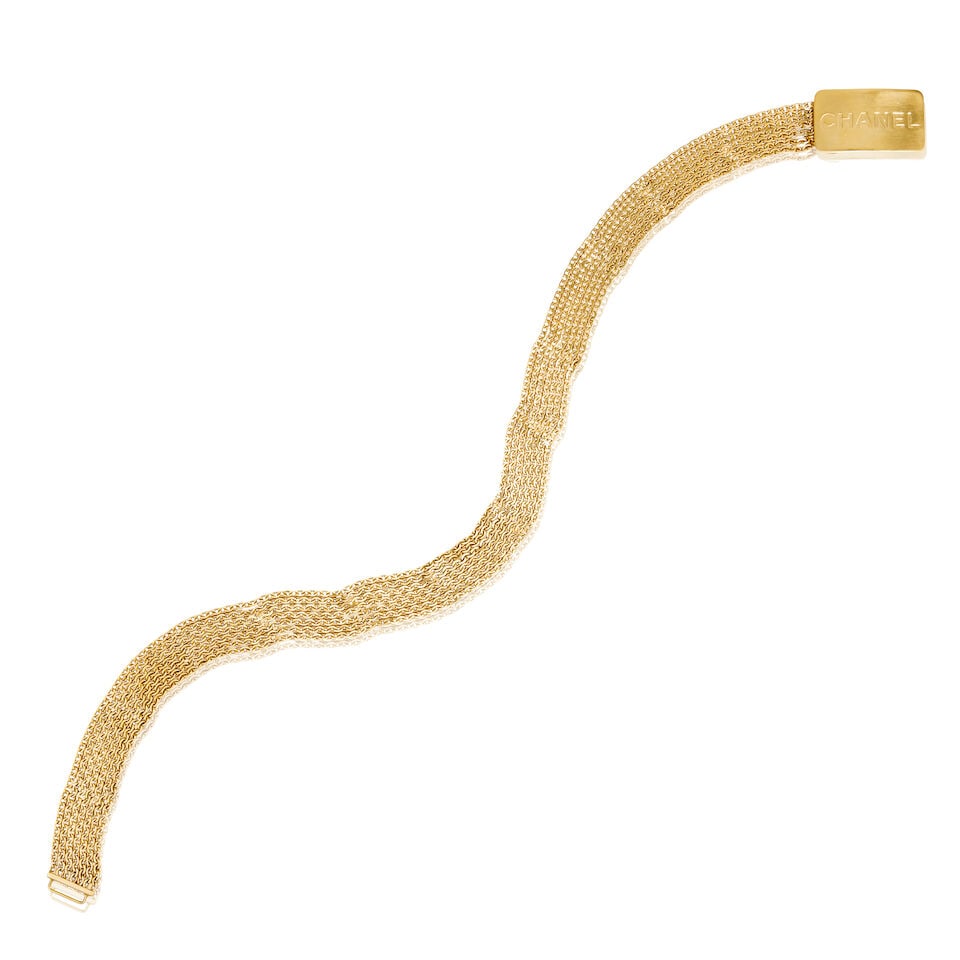 Chanel: a Gilt Multi-Chain Name Plaque Belt Spring 1997 (1 of 2)