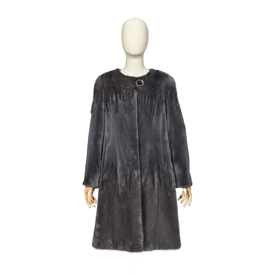 A Dark Grey Mink Coat (1 of 2)