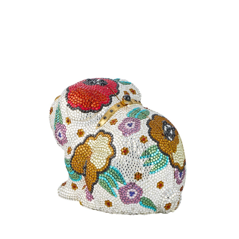 Judith Leiber: a Crystal Pug Minaudiere (includes mirror, comb, coin purse, and certificate) - 2