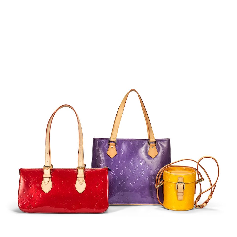 Louis Vuitton: Three Vernis Leather Bags (includes dust bag and box for Rosewood Avenue bag, and... (1 of 2)