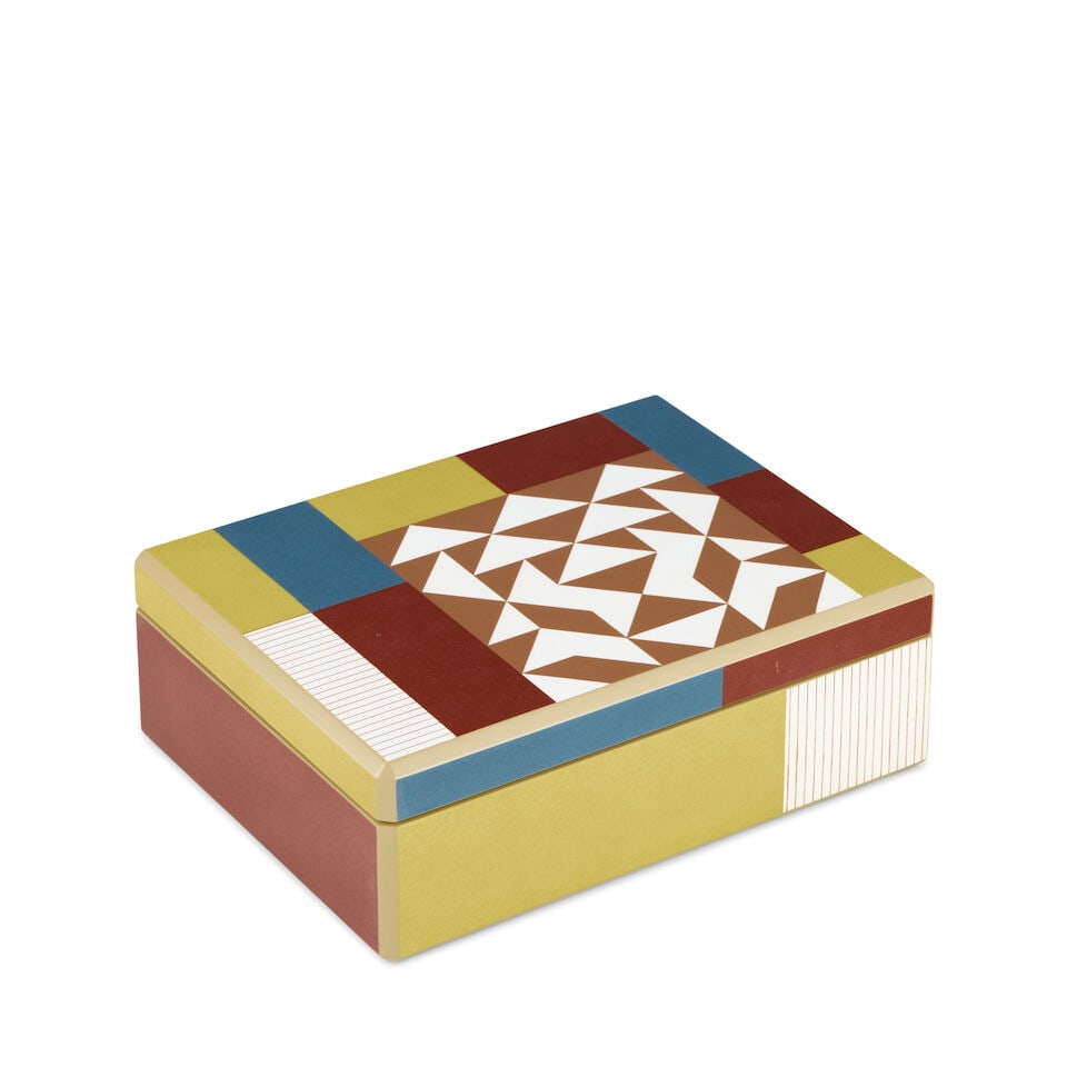 Hermès: a Hand Painted Facettes Lion Watch Box c.2025, designed by Gianpaolo Pagni (include... (1 of 3)