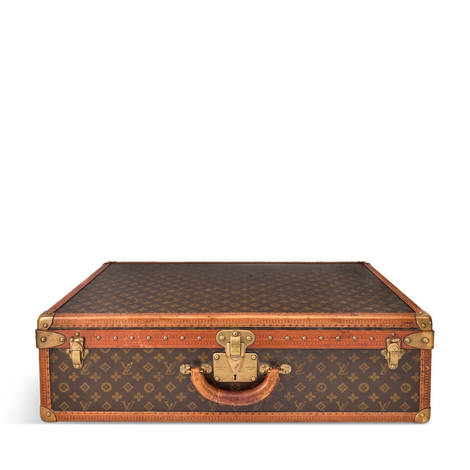 Louis Vuitton: a Monogram Alzer 65 Suitcase c. 1926 (1 of 4)