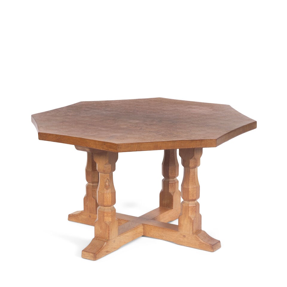 Robert 'Mouseman' Thompson of Kilburn oak coffee table, circa 1970 (1 of 4)