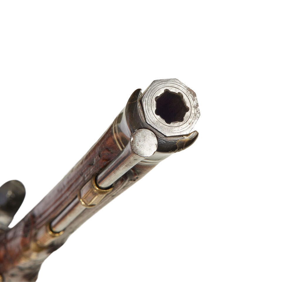 A German small flintlock rifled sporting carbine perhaps for a child, Circa 1750 - 3