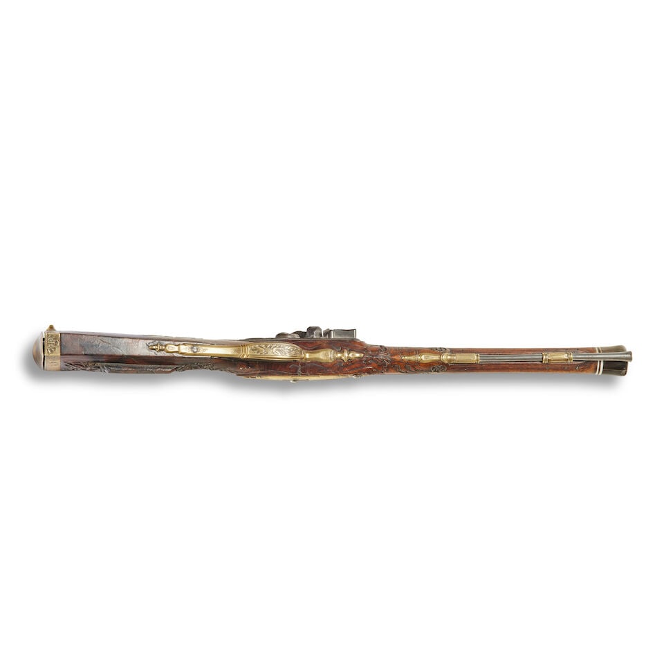 A German small flintlock rifled sporting carbine perhaps for a child, Circa 1750 - 5