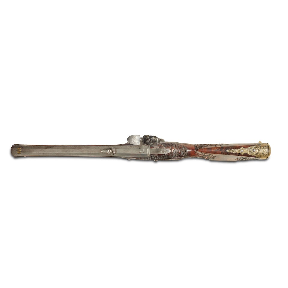 A German small flintlock rifled sporting carbine perhaps for a child, Circa 1750 - 7