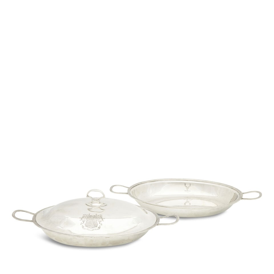 An Irish George III silver vegetable dish by William Bond, Dublin, 1793, (1 of 1)