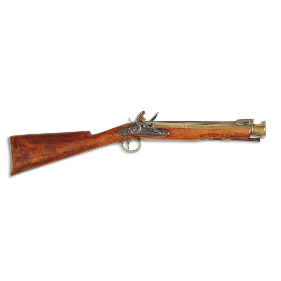 A Brass-barrelled Flintlock blunderbuss, Henry Nock, London, Early 19th Century (1 of 4)