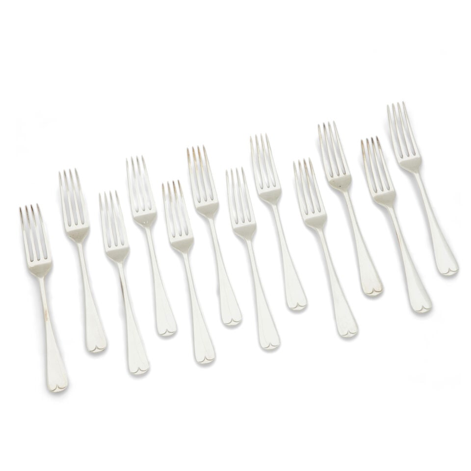 A set of twelve Elizabeth II table forks Mappin and Webb, Sheffield, 1966 (1 of 1)