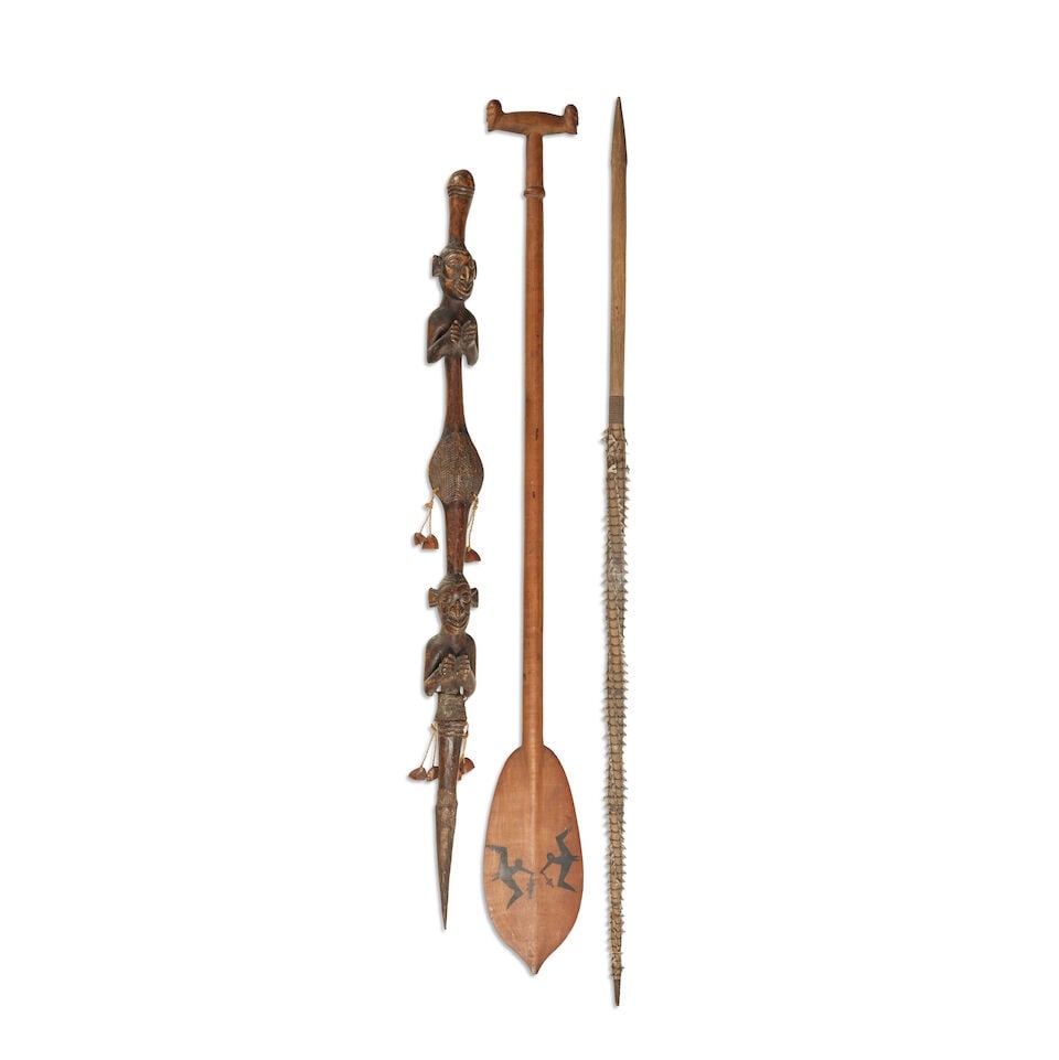 A Gilbert Islands shark tooth staff 131cm, 126cm and 109cm long, 3 (1 of 1)