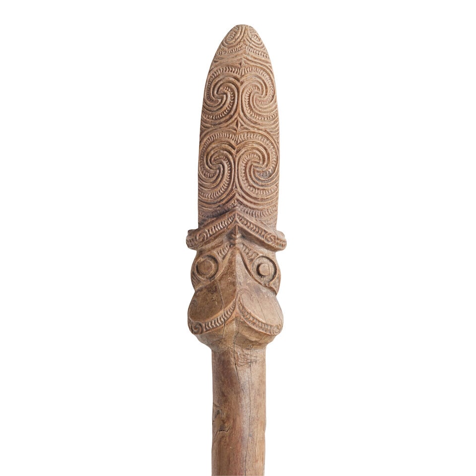 A Maori wood quarter staff, Taiaha - 2