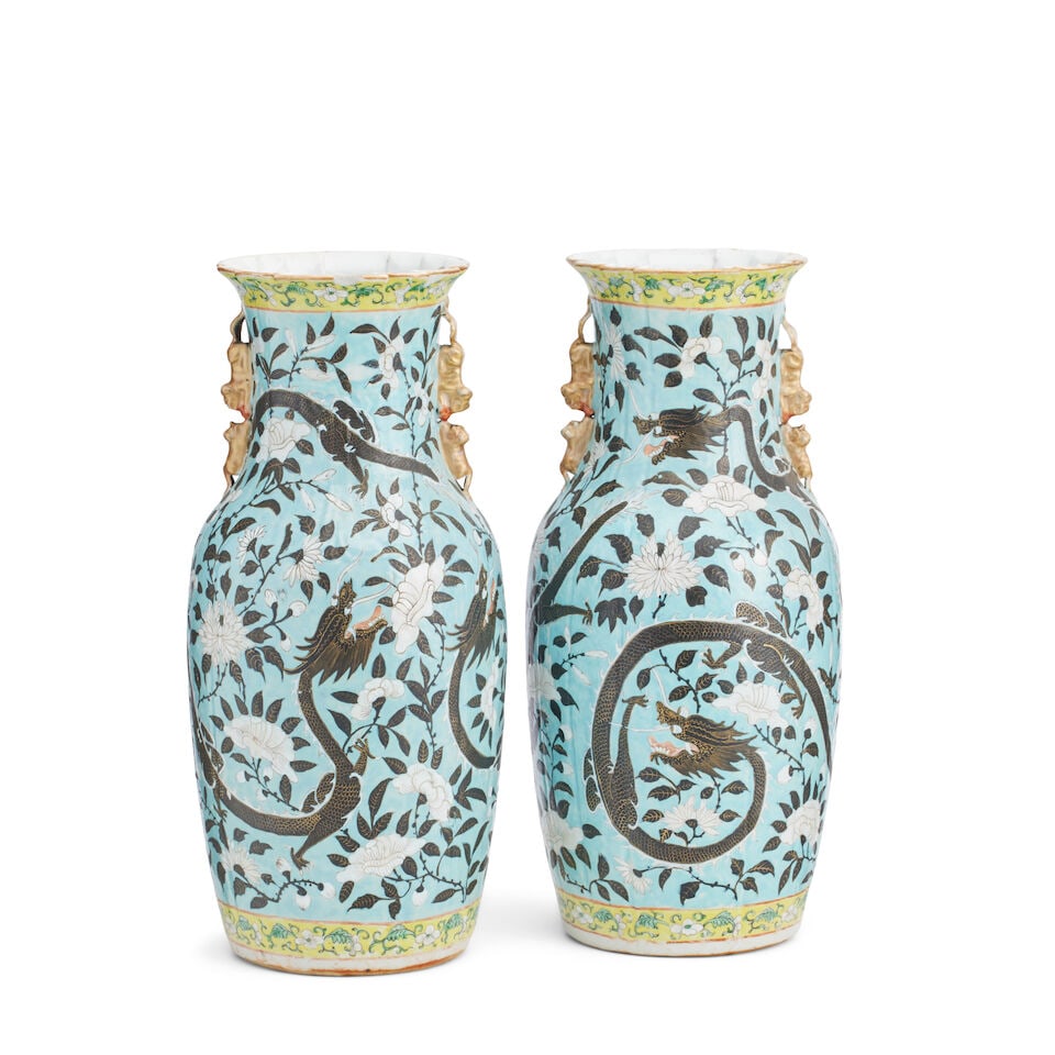 A pair of Chinese Dayazhai style vases Guangxu (2) (1 of 1)