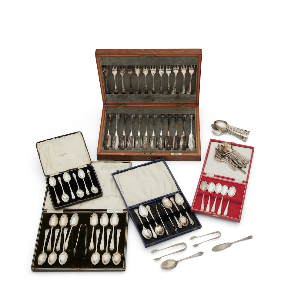 A collection of silver cutlery various makers and dates (1 of 1)