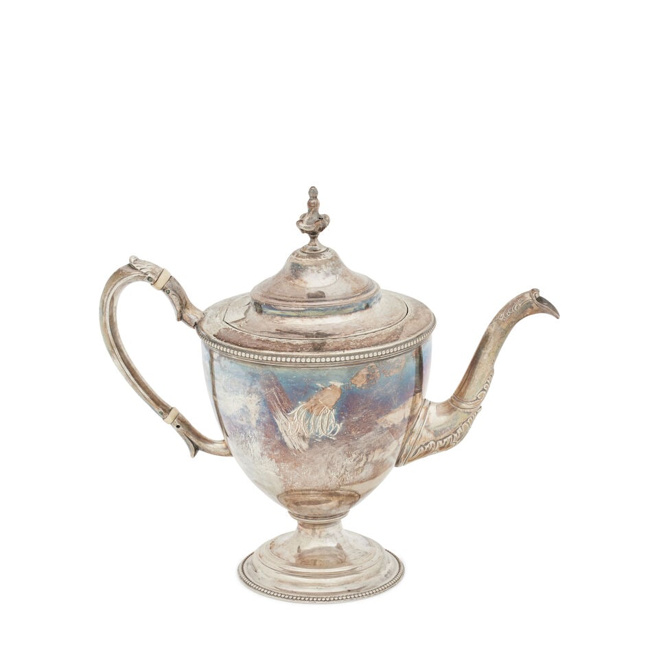 A George III silver teapot by Adam Graham of Glasgow, circa 1775 (1 of 1)