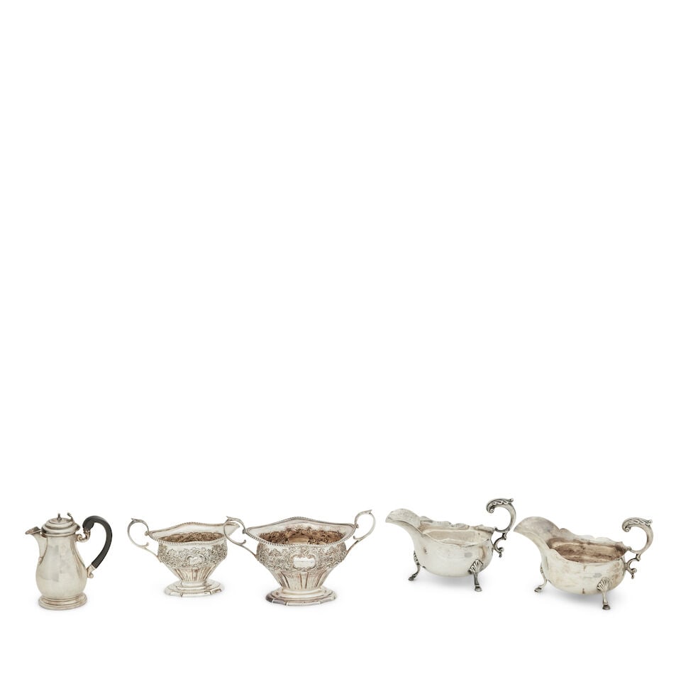 A matched pair of George II style sauce boats, George Nathan & Ridley Hayes, Chester, 1914, th... (1 of 1)